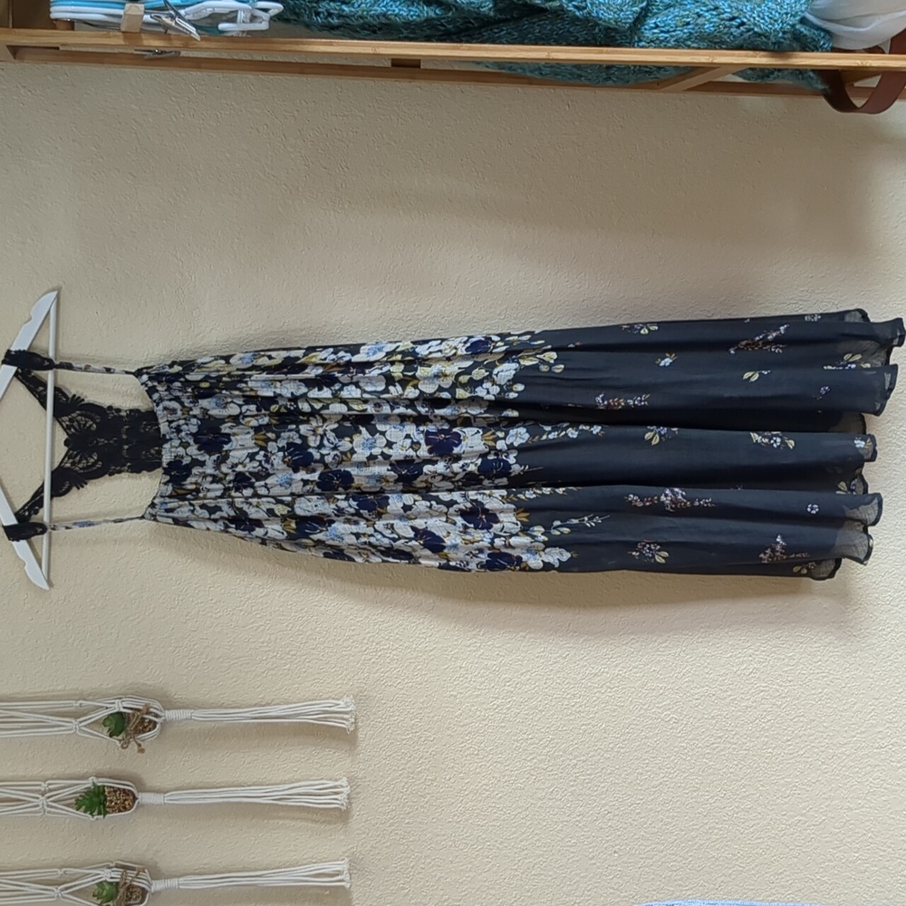 Anthropologie Lilka Lace Back Floral Dress XL - Picture 16 of 17